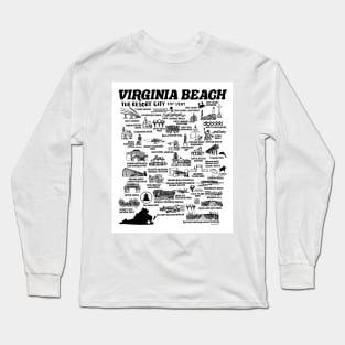 Virginia Beach Map Long Sleeve T-Shirt